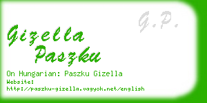 gizella paszku business card